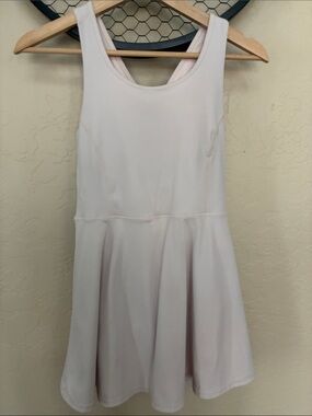 GB girls Pale Pink Cross-Back Athletic Dress